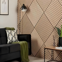 Paneles de Pared de Listones de Madera MDF Decorativos, Ignífugos, Insonorizantes, Diseño Europeo Moderno, Venta al por Mayor de Fábrica