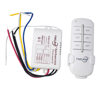 Interrupteur d'éclairage numérique sans fil à télécommande ON/OFF pour ampoule et lustre 220V RF433 1/2/3/4 voies