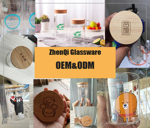 I più venduti barattolo di vetro ermetico ad alto contenuto di borosilicato da 8 once 14 once con coperchio in legno di bambù - Product Image 6