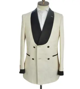 Zweiteiliger weißer Smoking Business Leisure Professional Anzug für Herren Hochzeit Groom sman's Suit