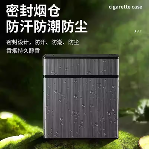 EA545 Étui à cigarettes <span class=keywords><strong>vintage</strong></span> pour <span class=keywords><strong>femme</strong></span> avec logo personnalisé de haute qualité, étui à cigarettes moderne en alliage de zinc avec briquet, vente en gros - Product Image 2