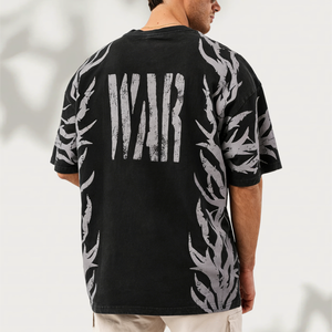 บริการ OEM เสื้อยืดผู้ชายผ้าฝ้าย 100% เสื้อยืดผู้ชายไซส์ใหญ่แบบสั่งทำ เสื้อยืดคอตตอนออร์แกนิคทรงหลวม พิมพ์ลายด้วยความร้อน สไตล์ฮิปฮอป - Product Image 2