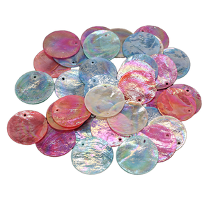 Collier de perles rondes en coquille de capiz naturelle scintillante, 5 couleurs, perles en vrac, accessoires de bijoux DIY, fabriqué à la main en Inde - Product Image 1