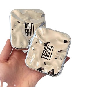 Led Light Folding Mirror Square Rechargeable Portable Makeup Mirror With Usb Charging For Travel And Home Use - Product Image 3