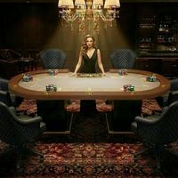 Table de jeu de casino personnalisable de qualité supérieure YH, table de poker Texas Hold'em pour le divertissement