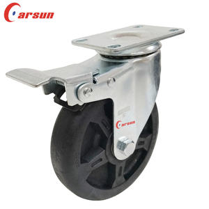 Ruedas Giratorias Industriales de Servicio Mediano de 5 Pulgadas, Resistentes a Altas Temperaturas, con Frenos de Bloqueo Total, Rodamientos de Bolas, Duraderas - Product Image 1