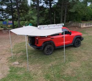 <span class=keywords><strong>Auvent</strong></span> de voiture autoportant côté conducteur à 270 degrés, abri imperméable avec enclos mural pour SUV, camion, fourgonnette - Product Image 1