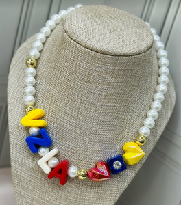 Collar Bohemio de Moda con Colgante de Perlas y Cadena de Acero Inoxidable para Hombre y Mujer, Joyería con Mapas de Corazones, Regalo - Product Image 2