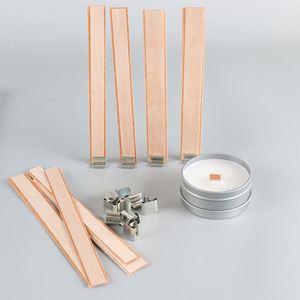 Natural Soy & Coconut Wax <b>Candle</b> with Smokeless <b>Wood</b> <b>Wicks</b> Monolayer Double Layered for Fragrance <b>Candle</b> Making - Product Image 3