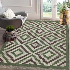 Alfombra de yute de lana hecha a mano, alfombra de yute Natural trenzada a mano, alfombra Kilim de 4x6 pies, lana artesanal y yute, tonos tierra - Product Image 1