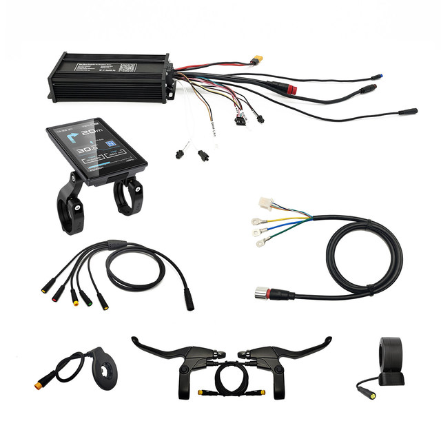 Controller Kit 36V 48V 52V 35A 1000W 1500W Brake Lever Display Waterproof Integrated for Electric Bike Bicycle Two-Wheeler