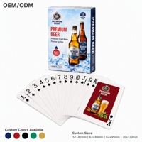 Cartes à Jouer Personnalisées Premium avec Illustration de Bière - Écologiques, Durables, Coins Arrondis, Boîte en Papier Kraft Finition Lin 310GSM pour la Famille