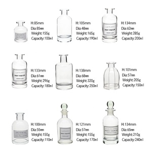 LANGXU flacone diffusore da 100ml con tappo in oro piatto con stoppino in polimero quadrato <span class=keywords><strong>e</strong></span> flacone profumato con Dropper da 150ml - Product Image 3