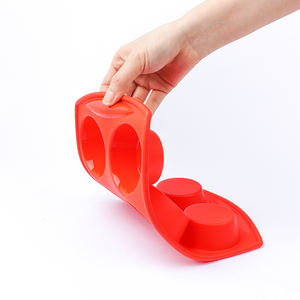 Prix usine 6 cavités circulaire <span class=keywords><strong>Silicone</strong></span> moule antiadhésif plateau de <span class=keywords><strong>cuisson</strong></span> moule de <span class=keywords><strong>cuisson</strong></span> pour biscuits <span class=keywords><strong>papier</strong></span> Cupcakes chocolat crème glacée - Product Image 2