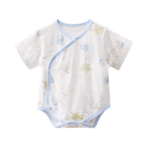 Body de Bebé de Algodón Puro de Manga Corta, Clase A, Suave, Unisex, para Primavera/Verano, Ropa para Recién Nacidos, Octubre Crystal - Product Image 2