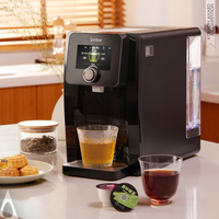 Machine à café expresso française instantanée 3-en-1, autonettoyante, programmable via application, économe en énergie pour la maison/l'hôtel