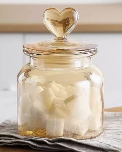 Chất Lượng Cao Glass Lưu Trữ Jar Vòng <span class=keywords><strong>Cookie</strong></span> Kẹo Hoa Trà Hạt Cà Phê Trái Cây Sấy Khô Rõ Ràng Kín Jar Chai Thủy Tinh - Product Image 6