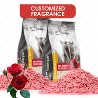 Litière pour chat en bentonite à forte absorption et agglomération, nouvelle formule, très vendue, contrôle des odeurs, 99 % sans poussière, parfum rose, gris