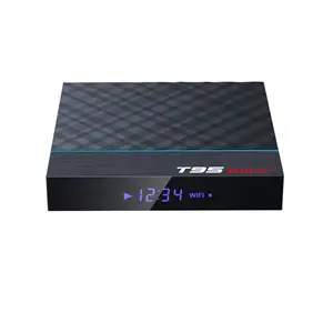 New Coming T95 max+ Amlogic S905X3 Quad core android streaming box Amlogic S905X3 Android9.0 4gb 5G best price s905x3 chip box