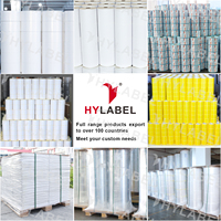 Étiquette adhésive thermique personnalisée 4x1 4x2 4x3 4x4 4x6 semi-brillante, rouleau d'étiquettes de transfert thermique, étiquette d'expédition thermique