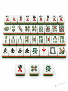Juego de Mahjong de Lujo para Niños <span class=keywords><strong>Daen</strong></span>, Estilo Can, Acrílico Ecológico y Duradero, para 4 Jugadores, Serie Ice Flower Shell - Product Image 1