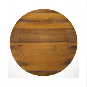 Vente en gros de Offre Spéciale bon marché assiette de service en bois solide et sécuritaire en caoutchouc assiette ronde en bois d'acacia - Product Image 6
