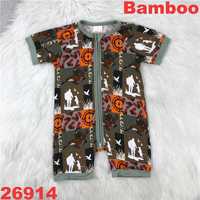 Pyjama en bambou RTS Hunting Pint, combinaison une pièce pour bébé, vêtements de nuit écologiques en viscose de bambou pour tout-petits, pyjama imprimé personnalisé