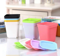 Jardinières et pots de fleurs en plastique de conception nordique moderne Pots de semis de pépinière de jardin extérieur/intérieur épais et durables multicolores