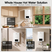 Chauffe-eau électrique sans réservoir 18 kW 240 V 60 Hz homologué ETL pour toute la maison, usage commercial, eau chaude instantanée, NPT3/4'', panneau tactile, États-Unis, Canada