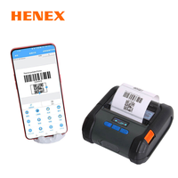 Imprimante thermique portable mini HENEX Best Seller pour reçus et étiquettes avec Wi-Fi, batterie 2000 mAh, garantie 1 an, en stock