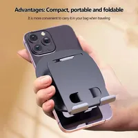 Support de téléphone portable rotatif à 360 degrés, support de tablette, support de téléphone réglable en angle, support de téléphone portable pliable pour bureau