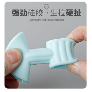 Protection de poignée de porte en silicone, anti-collision, butée de porte murale avec ruban adhésif 3M, design moderne et simple - Product Image 3