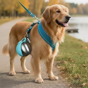 Leyocar - Botella de Viaje para Perros y Gatos, de Acero Inoxidable 304, Plegable, con Tazón de Silicona, Antiderrames, para Paseos y Campamentos - Product Image 3