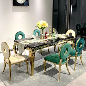 Élégante Table à Manger en Acier Inoxydable pour Réceptions <span class=keywords><strong>de</strong></span> Mariage ou <span class=keywords><strong>Salle</strong></span> à Manger - Product Image 5