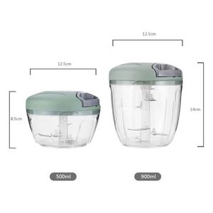 500ml Manual Plastic Food Processor <b>Vegetable</b> Chopper Portable Hand Pull String Garlic Mincer Onion <b>Cutter</b> Sustainable Stainless - Product Image 3