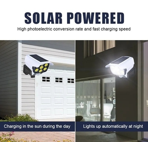 Luz LED Cámara falsa Sensor de movimiento de seguridad Cámara ficticia solar Vigilancia Luz de calle solar LED Lámpara IP65 para el jardín del hogar - Product Image 5