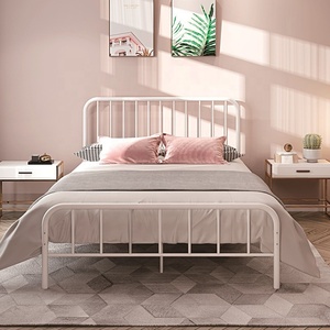 <span class=keywords><strong>Letto</strong></span> Moderno <span class=keywords><strong>Singolo</strong></span>, Matrimoniale, Queen in Metallo - Struttura in Ferro e Acciaio a Prezzo Conveniente per Casa, Appartamento, Dormitorio Operai, Camera da <span class=keywords><strong>Letto</strong></span> - Product Image 2