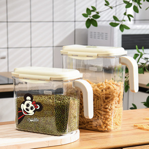 Transparent <b>Rice</b> Bucket 2500ml 3500ml Airtight Storage <b>Container</b> For Grains Kitchen Use - Product Image 1