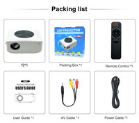 W80 — projecteur Y2 intelligent avec grand écran, Wifi, Led, pour Home cinéma, 3000 Lumens