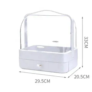 Прозрачный модный косметический Футляр ABS Пыленепроницаемая Роскошная Косметическая пластиковая коробка