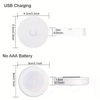 Lampe de détecteur LED sans fil à capteur de mouvement pour cuisine, chambre à coucher, escaliers, couloir, armoire, placard, lumières nocturnes