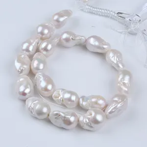 12-21mm AAAA AA A B C bianco naturale vera palla di fuoco acqua dolce enorme grande filo di perle barocche per la creazione di gioielli