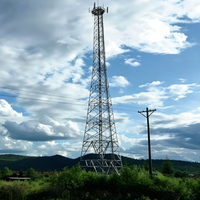 Tour de télécommunication à quatre pieds galvanisée à chaud de 15m, 20m, 30m, directement de l'usine, longue durée de vie