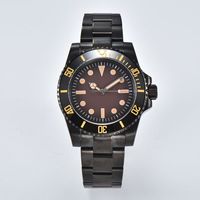 Montre mécanique de plongée pour homme en acier inoxydable avec couronne à visser personnalisée, étanche 10 BAR, cadran en verre saphir, automatique 20 mm