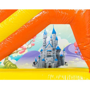 Château gonflable commercial à thème féerique avec toboggan et zone de saut licorne pour la location, les événements et les fêtes - Product Image 4