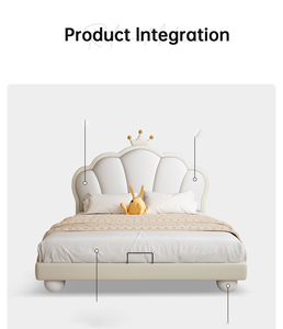 Letto Principessa Moderno in Pelle Rosa <span class=keywords><strong>per</strong></span> Cameretta Bambini, Letto a Castello, Letto Matrimoniale e King Size, Culla Lussuosa <span class=keywords><strong>per</strong></span> Arredamento Appartamento - Product Image 1