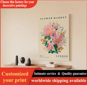 Fleurs de plantes Poster Core, <span class=keywords><strong>chambre</strong></span>, salon et hall d'entrée Peinture avec cadre intérieur en bois de pin. Service OEM/ODM - Product Image 4