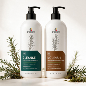 Ensemble Shampooing et Après-Shampooing à <span class=keywords><strong>l</strong></span>'Huile <span class=keywords><strong>de</strong></span> Romarin et à la Biotine <span class=keywords><strong>pour</strong></span> Hommes et Femmes Sans Sulfate <span class=keywords><strong>pour</strong></span> Cheveux Fins et un Aspect Plus Volumineux - Product Image 1