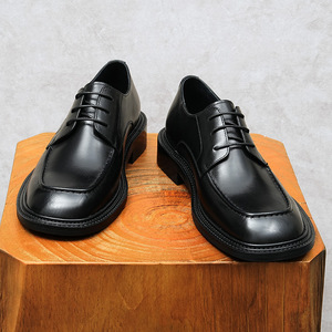 2026 Business Slip-On Shoes-Genuine Leather Handmade Waterproof Steel Toe Square Toe Men's Shoes Drop Shipping - Product Image 5