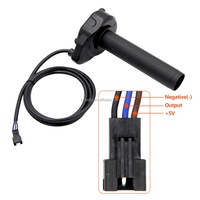 Manillar de aceleración Q20 para bicicleta eléctrica, con conector SM-3A y bloqueo, para piezas de scooter Ridstar Q20 Fatbike